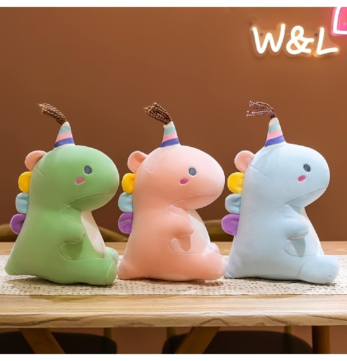 1pc New Creative Candy Color Dinosaur Plush Doll Sleeping Pillow For Children