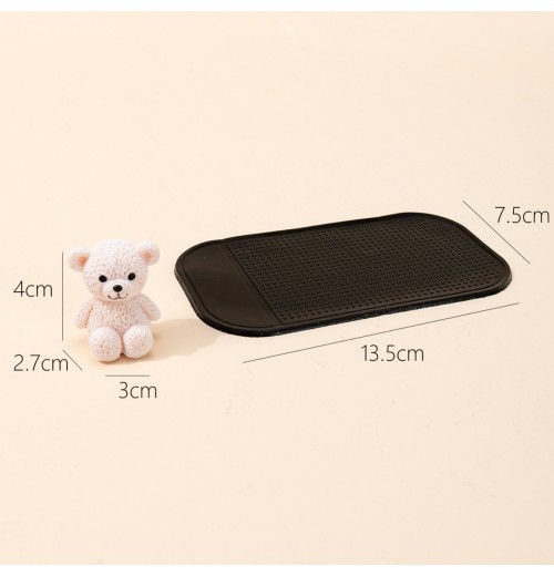 13*7cm Car Anti-Slip Pad Bear Doll Ornament Car Silicone Interior Dashboard